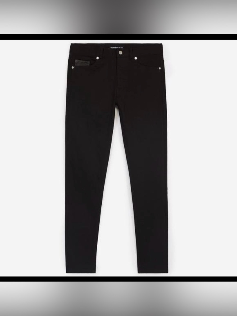The Kooples Slim Straight Jeans Leather Pocket